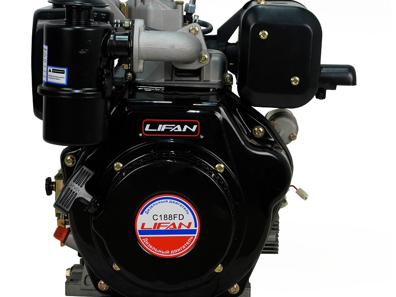 Двигатель Lifan Diesel 188FD, вал ?25,4мм, катушка 6 Ампер
