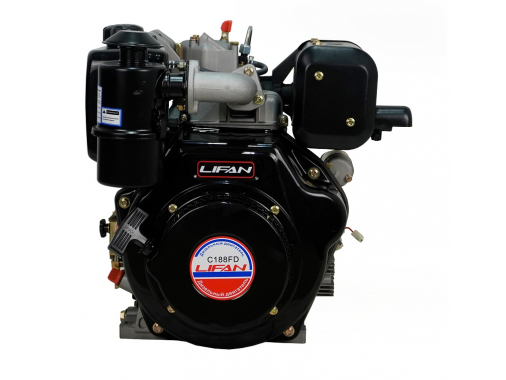 Двигатель Lifan Diesel 188FD, вал ?25,4мм, катушка 6 Ампер